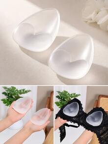 1 Cặp miếng độn ngực silicon, miếng độn nâng ngực vô hình, miếng độn mềm mại có thể tái sử dụng cho áo ngực và bikini dành cho nữ - Nhiều màu - Xem 3