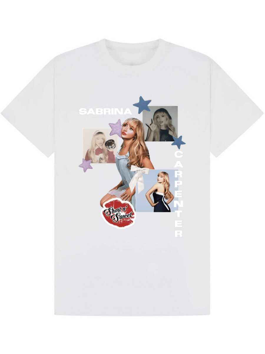 Camiseta Sabrina Carpenter No.39, blusas de mujer, blusas, blusas casuales para mujer, blusas informales para mujer, tops de mujer, tops, unisex. - Blanco - Ver 1