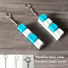 1pc Pressure Relief Keychain With Keyboard Button Design. Pressing With Fingers Can Relieve Stress And Fatigue. Very Suitable For Relaxation. Clickable Keychain That Can Be Hung On Bags Or Keys. - Multicolor - View 13