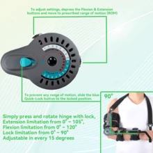 Hinged Elbow Brace With Handle – Adjustable Post-Op ROM Support, Arm Injury Recovery Aid For Daily Use - View 3