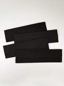 4/1pc Pure Black Yoga Sports Headband, Fashionable And Simple Suitable For Daily Use - Multicolor - View 7