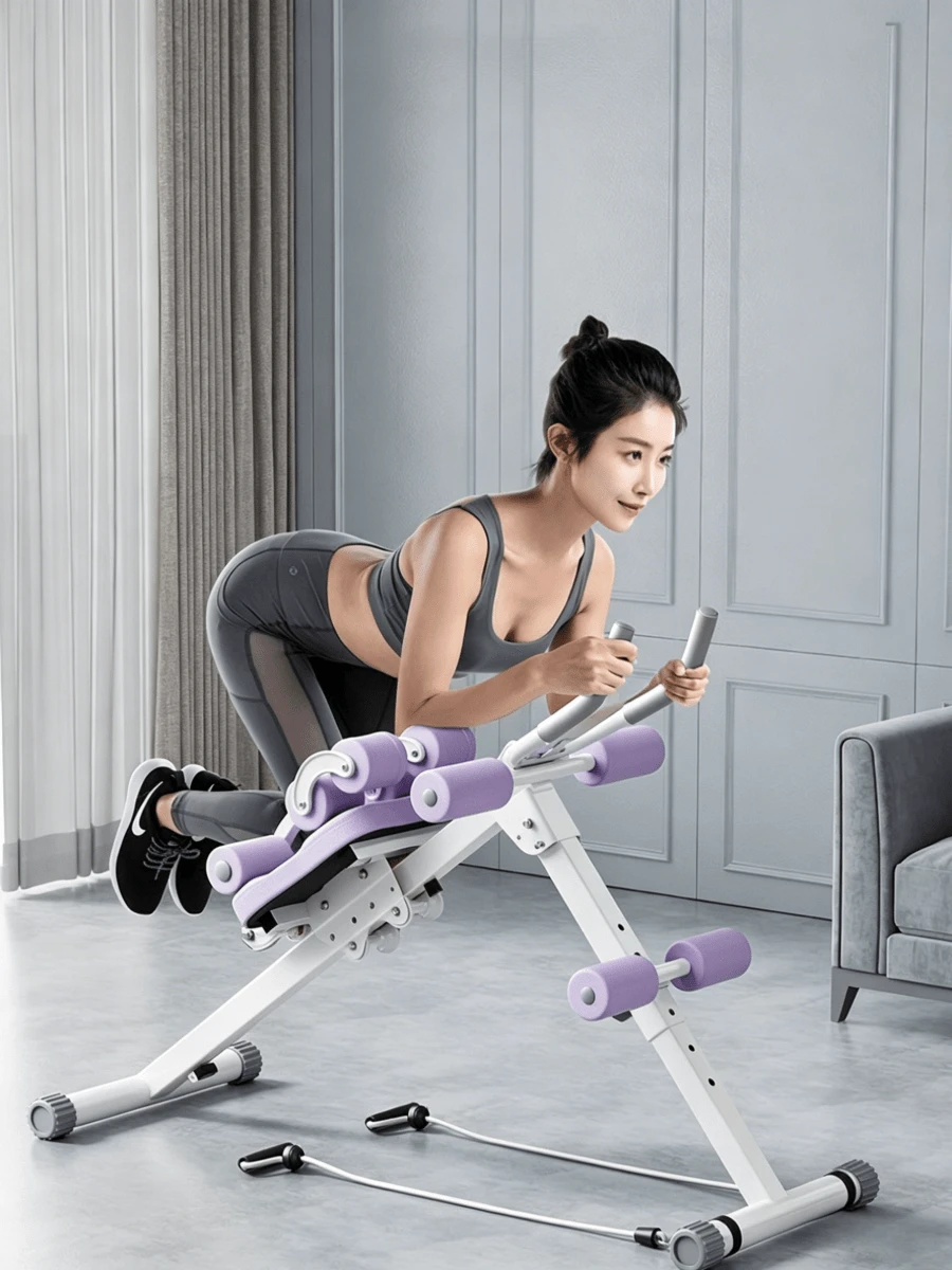 1 pièce Entraîneur abdominal multifonctionnel avec bandes de résistance, équipement d'entraînement de fitness à domicile réglable pour le renforcement des abdominaux et du corps entier - Couleur aléatoire - Voir 1