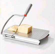 Cortador de queso de acero inoxidable, 1 pieza, cortador de mantequilla y queso graduado, fácil de limpiar, herramienta de repostería para cortar mantequilla y queso. - Visualizzare 6