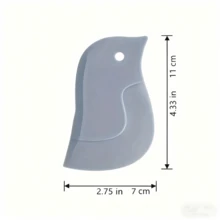 3件套灰色企鹅厨房刮刀工具，柔韧硅胶材质，多功能台面水槽清洁工具，可去除油脂、烘焙残留物，厨房必备用品 - 灰色 - 查看 7