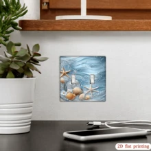 1 pieza Panel de interruptor con estampado de moda, adecuado para decoración del hogar en dormitorio, cocina y sala de estar, fácil instalación, diseño plano 2D - Multicolor - Ver 7
