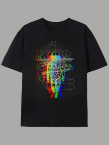 Camiseta de Hombre Estilo Camionero con Texto Atrevido y Gráfico de Camión Rojo para Uso Casual en Verano y Otoño, Regalo Perfecto para Camioneros y Conductores de Larga Distancia - Negro - Ver 2