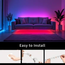 44-Key 3535 RGB LED Strip, USB Powered, Self-Adhesive, Easy Install, Rich Colors For Bedroom Decor - 44k-3535 LED Strip - View 5