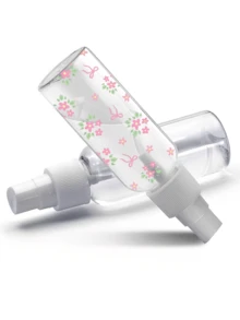 Pink Theme Reusable & Portable Spray Bottle With Bow & Floral Pattern - Suitable For Essential Oils, Perfumes, Skincare / For Hair Salon, Kitchen, Bathroom, Garden / Ideal For Travel & Business Use (Pattern Placement May Vary) - Multicolor - View 3