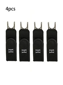 4pcs Buckle-Free Elastic Belt, Suitable For Tactical Gear And Daily Carry, Adjustable Invisible Buckle-Free Belt System, Belt Loop Accessories - Stainless Steel Buckle - View 10