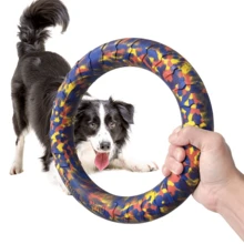 XL Large Indestructible Dog Toys, Dog Chew Toys For Aggressive Chewers,Flying Discs For Medium/Large Breeds. Floating Dog Ring Toys For Throwing, Catching, Grabbing. (12 Inch) - 中/大號 多色 - 查看 5