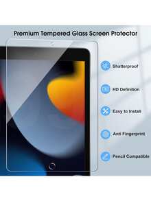 1 Set High Sensitivity Tempered Glass Screen Protector Applicable For IPad 10th, 11th Generation, Pro, Air, Mini Series - Clear - View 4