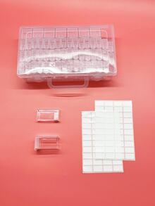 56-Grid Transparent Bead Storage Box, 48 Rectangular And 8 Square Bottles With Label Stickers, Perfect For Organizing Jewelry Making Supplies, Hardware Nuts, Bolts, Sewing Accessories And DIY Craft Materials, For Making Holiday Gifts - Storage Box - View 5