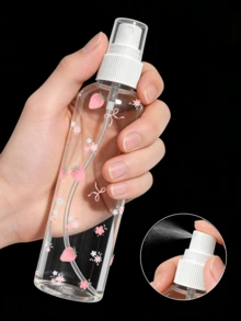 Pink Strawberry Bow Floral Pattern Refillable Spray Bottle - Reusable Portable Spray Bottle/Travel Essential/Suitable For Essential Oils, Perfumes And Skincare/Ideal For Hair Salons, Kitchen, Bathroom And Garden/Suitable For Travel And Business Use (Pattern Placement May Vary) - Multicolor - View 7