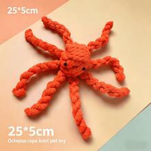 畅销耐用8结绳索狗狗玩具，可缓解牙龈疼痛和无聊，互动拔河玩具，防啃咬陪伴玩具 - 彩色 - 查看 3