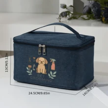 Pet Grooming Dog Pattern Storage Bag, Large Capacity Pet Beauty Tool Organizer Box - Multicolor - View 6