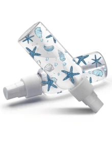 Blue Shell & Starfish Theme Refillable Spray Bottle - Reusable And Portable Spray Bottle/Travel Essential/Suitable For Essential Oils, Perfumes And Lotions/Ideal For Hair Salons, Kitchens, Bathrooms And Gardens/Suitable For Travel And Business Use (Pattern Placement May Vary) - Multicolor - View 5