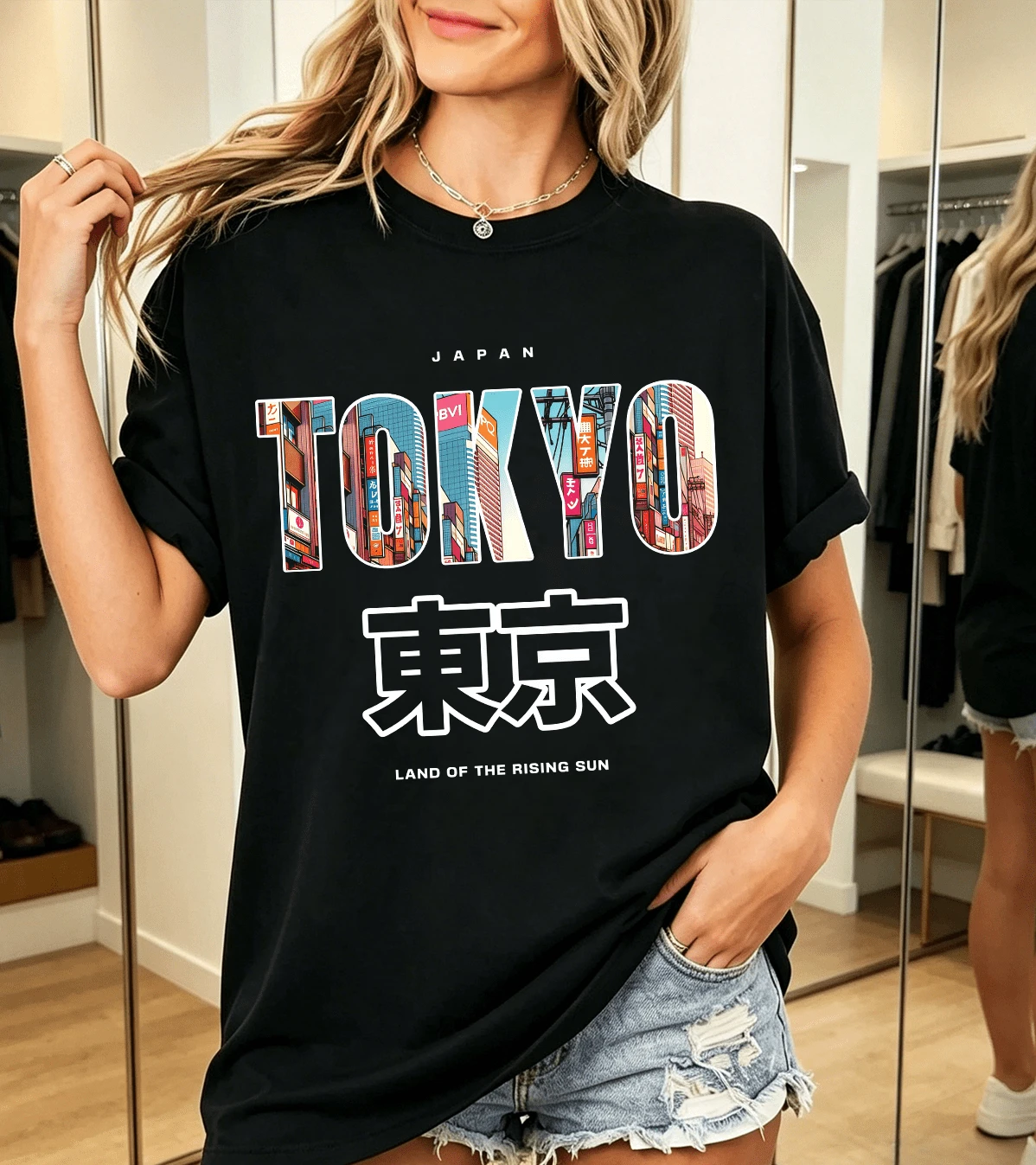 TOKYO T-Shirt, 100% Cotton, For Fans - Black - View 1