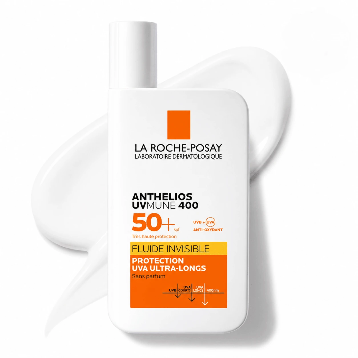La Roche-Posay Anthelios UVMune 400 SPF50+ Invisible Fluid – Very High UVA/UVB Protection – Fragrance-Free - White - View 1