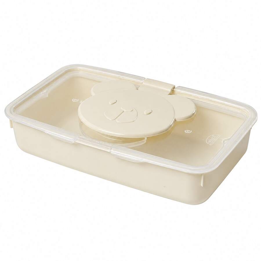 Bear-Shaped Baby Wet Wipe Holder With Rubber Seal, Baby Bag, Nursery Design - Plasútil - 焦糖熊 - 查看 1