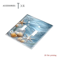 1 pieza Panel de interruptor con estampado de moda, adecuado para decoración del hogar en dormitorio, cocina y sala de estar, fácil instalación, diseño plano 2D - Multicolor - Ver 8