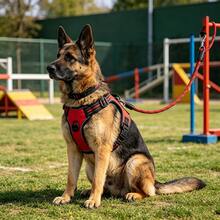 2pcs Reflective Dog Harness And 1.5m Leash, Breathable Pet Harness, Suitable For Small, Medium, Large Dogs And Cats, Anti-Pull Reflective Dog Harness Set, Large Dog Harness And Leash Set - Red - View 5