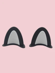 2pcs 3D Cute Cat Ear Helmet Decorations - Colorful Cartoon Animal Accessories Suitable For Motorcycle, Electric Bicycle, Moped, Bicycle Helmets, Fun And Fashionable Headwear - A - View 20