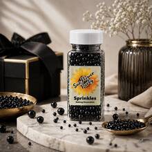95g/3.35oz Cake Decorating Pearl, Black Colored Pearl Sprinkles, Mixed Sizes. Suitable For Cookies, Ice Cream, Macarons, Donuts, Cupcakes And Pudding Decoration. Ideal For Birthday, Wedding, Party, Valentine's Day, Mother's Day - View 7