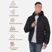 Men's Gominho Jacket, Coat, Blouse For Intense Cold, Nylon, Puffer Jacket - Rust Brown - View 2
