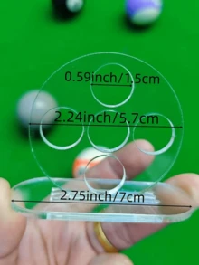 Bộ 2 giá đỡ bi-a, dụng cụ luyện tập bi-a, dụng cụ tập luyện gậy bi-a, được thiết kế để cải thiện độ chính xác và kỹ năng, làm bằng acrylic, phù hợp cho người đam mê bi-a. - bao ngón tay - Xem 3