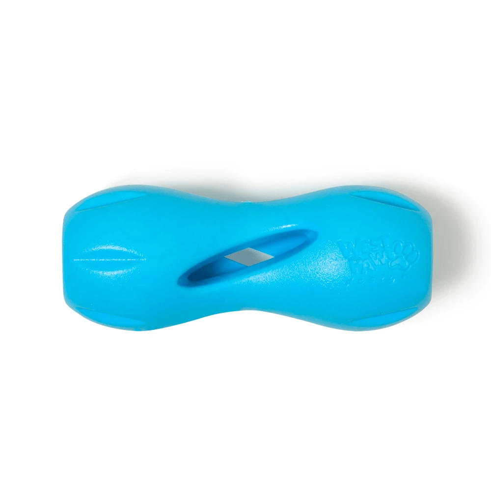Qwizl Durable Zogoflex Dog Puzzle Toy For Mental Stimulation, And Enrichment - Treat Dispensing For Bully Sticks And Dental Sticks - Dishwasher - Made In USA - Large - Aqua - 水藍色 - 查看 1