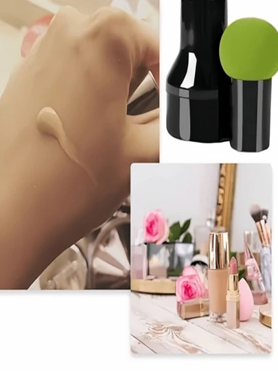 Bông mút trang điểm hình nấm, mềm mại, đàn hồi, có thể tái sử dụng, dùng để trang điểm nền, phù hợp với mọi loại da.