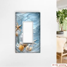 1 pieza Panel de interruptor con estampado de moda, adecuado para decoración del hogar en dormitorio, cocina y sala de estar, fácil instalación, diseño plano 2D - Multicolor - Ver 4