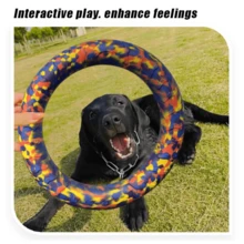 XL Large Indestructible Dog Toys, Dog Chew Toys For Aggressive Chewers,Flying Discs For Medium/Large Breeds. Floating Dog Ring Toys For Throwing, Catching, Grabbing. (12 Inch) - 中/大號 多色 - 查看 2