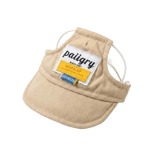 Visera de sol para mascotas estilo INS, adecuada para perros y gatos pequeños, protección UV, anti-caída de pelo, lavable, accesorio de moda para exteriores - Albaricoque - Ver 6