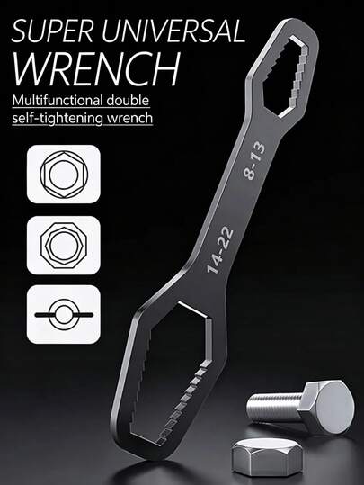 ProMaster Versatile Dual-Head Spanner - Adjustable, Self-Tightening, And Portable Torx Wrench For Home And Auto Repairs - Fits 3-17mm, 5mm Thick, Ideal For DIY Enthusiasts And Professionals