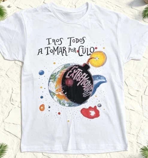 Unisex Adult T-ShirtConcierto Extremoduro Rock T-Shirt Cute Anime Crew Neck, Suitable All Seasons, Outdoor Leisure, Unisex, Classic Fit, Soft And Comfortable, Suitable Casual Sports, Collectible T-Shirt.Soft Cotton, Casual Daily Wear,Lightweight, Breathable Fabric,Cute , Perfect For Vacation,Blusas Para Mujer,Playeras De Mujer - 白色1 - 查看 1