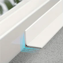1 Peça Protetor de Canto Plástico Branco Autoadesivo de 4cm x 2m, Protetor de Borda de Porta, Tampo de Mesa e Móveis em PVC, Instalação Sem Cola - A - Visão 16