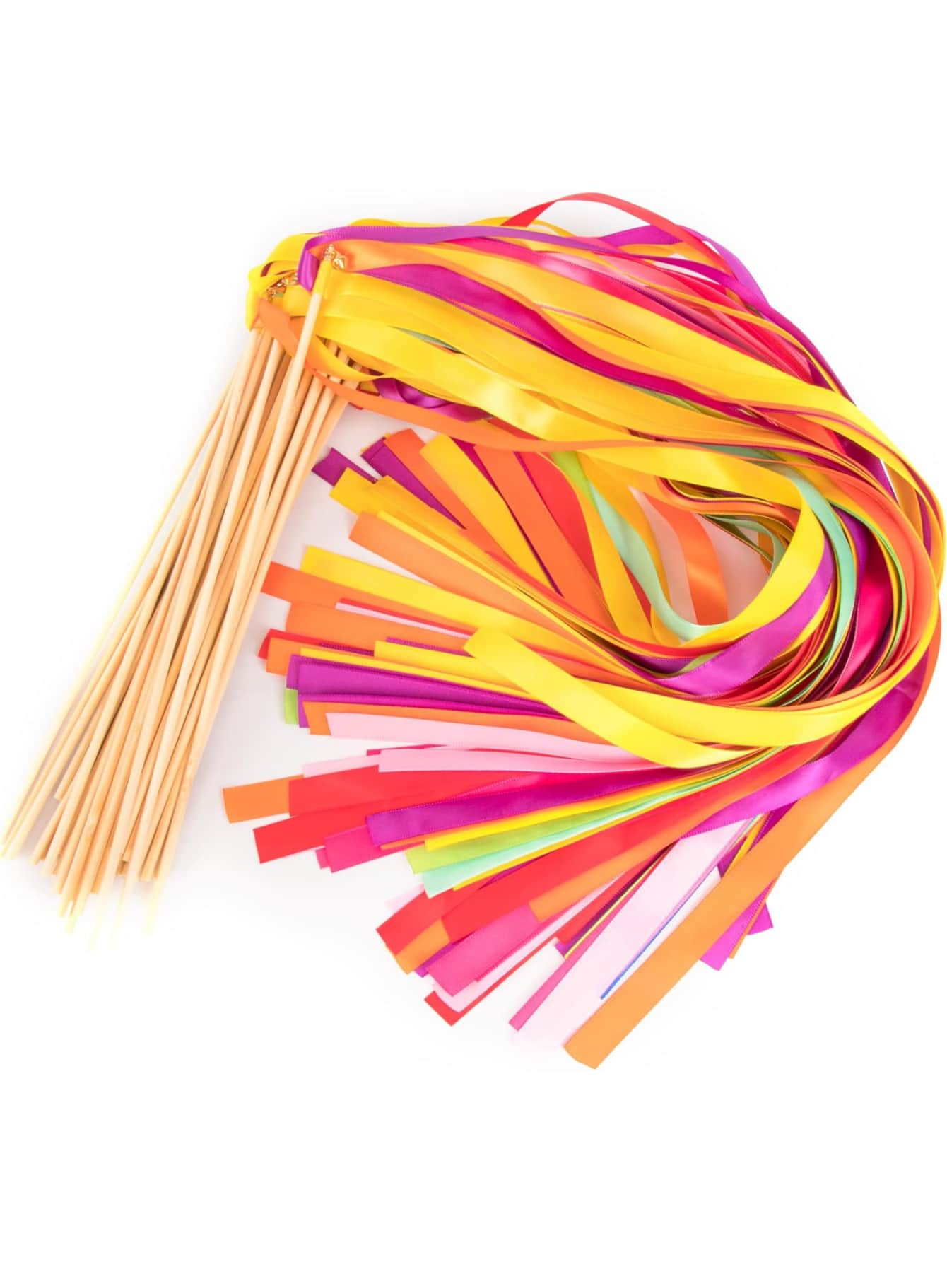 20 piezas Varitas con cintas de colores del arcoíris y campana dorada, cintas de colores multicolor adecuadas para fiestas, ritmo, borlas y flecos, aplicables para bodas, cumpleaños, despedidas de soltera, desfiles del orgullo, accesorios para fotos en ceremonias (color aleatorio)