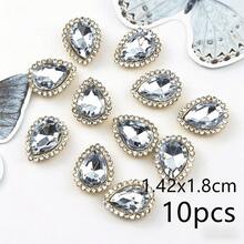 10-50pcs Oval Rhinestone Rings, Sewing Rhinestones For Clothing, Hats, Shoes, Bags, Accessories, Colorful Set, Sparkling Decoration For Wedding, Party, Jewelry Making, Teacher's Day, Mother's Day Gifts - Multiple Styles - View 16
