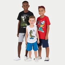 10-Piece Children's Summer Set For Boys (Ages 1-16) - 5 T-Shirts + 5 Shorts - Kit Of 5 Sets (5 T-shirts + 5 Shorts) - View 7