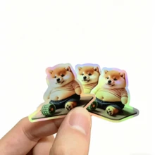 2D哑光乙烯基贴纸,自粘式贴花,适用于装饰汽车、笔记本电脑、水瓶和书籍。经久耐用,易于粘贴。动漫人物贴纸,可用于汽车装饰。 - 銀色 - 查看 22