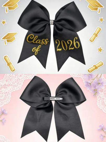 1pc 20.3cm Large Shiny Bowknot Hair Clip, Graduation Season Essential, Suitable For Beach, Outdoor Wedding, Travel And Daily Wear, Fits All, Also Suitable For Easter, Theme Party, April Fool's Day, Stage Performance, Thanksgiving, Halloween, Christmas, New Year And Best Birthday Gift For Couples Or Friends
