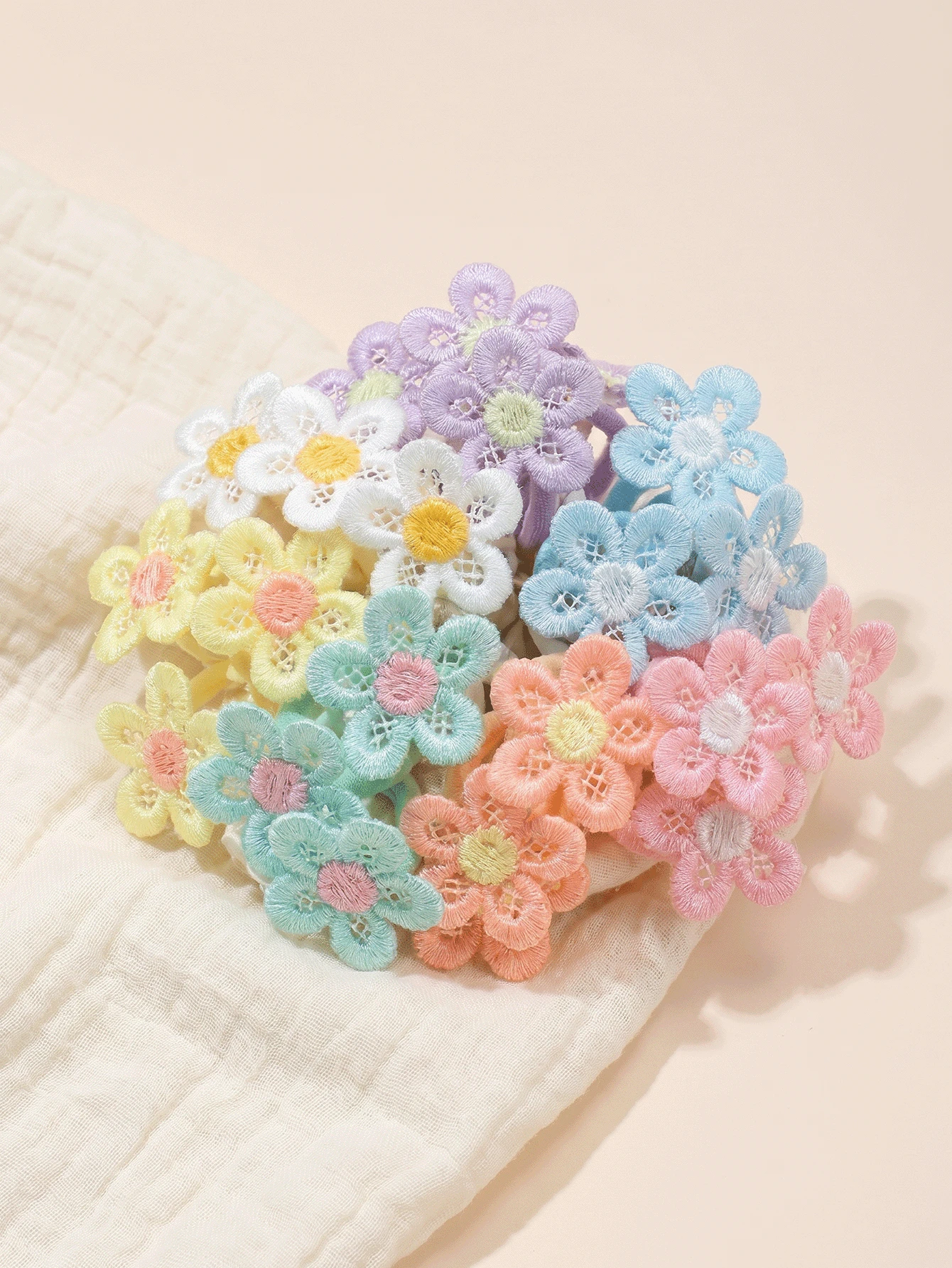 50pcs Baby Hair Ties, Random Color - Multicolor - View 1