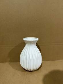 1個現代幾何褶皺化妝刷架，極簡北歐風化妝品收納盒，獨特垂直紋理雕塑感筆筒，適合梳妝台/浴室裝飾，藝術化妝收納容器，可存放化妝刷/筆/鉛筆，波希米亞風可愛梳妝台裝飾擺件 - A - 查看 9