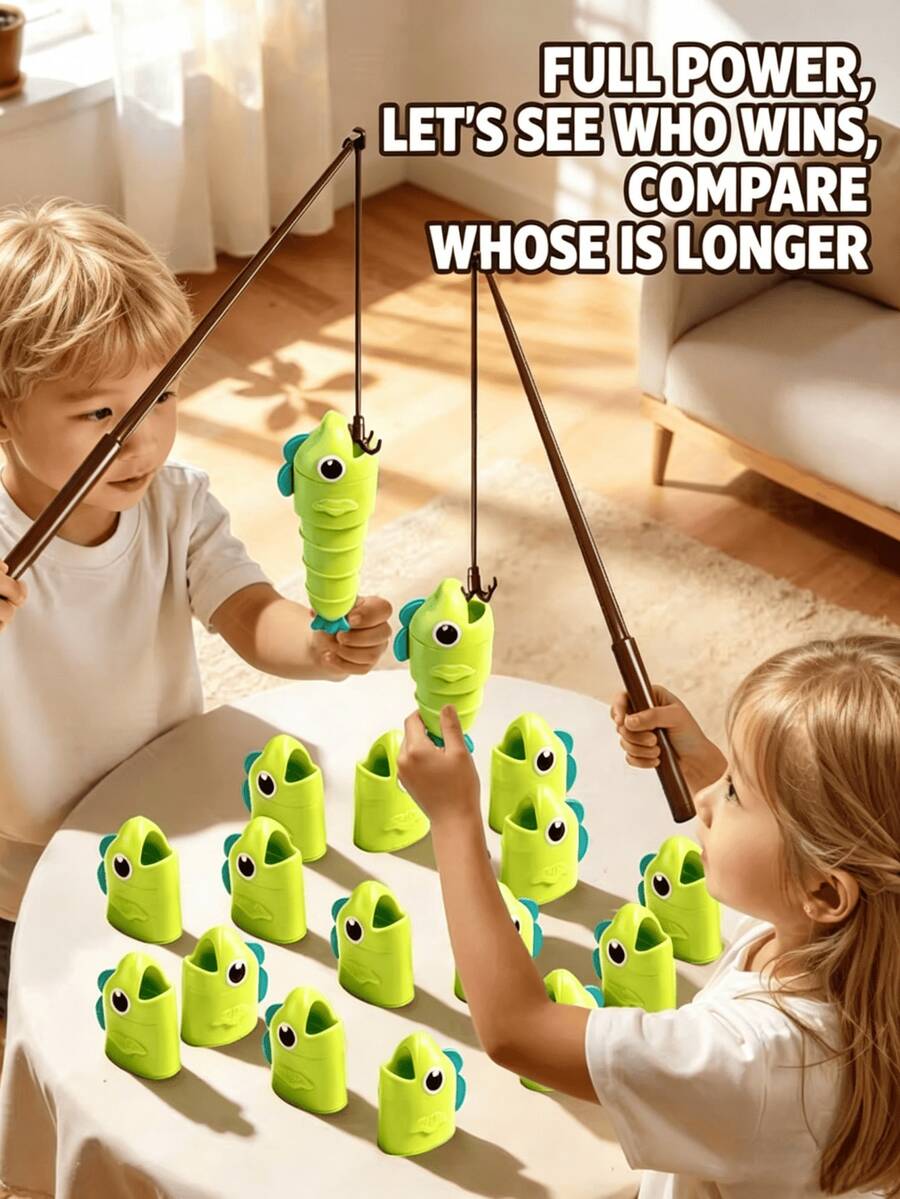 Juego de pesca telescópica Fishing Master, juego de mesa interactivo de batalla entre padres e hijos, rompecabezas educativo para niños, juego de matemáticas de medición, juego cooperativo multijugador para cultivar la concentración, adecuado para niños y niñas de 3 a 12 años como regalo de cumpleaños/festividad - Multicolor - Ver 1