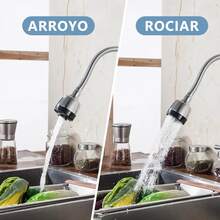 Flexible Single-Lever Basin Mixer Tap With Two Positions, Stainless Steel Body,  Finish, 360° Rotation, Specifically Designed For Three-Hole Basins - Chromium Alloy - View 4