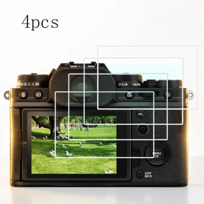4pcs Screen Protector - 9H Hardness, Scratch-Resistant, Ultra-Clear Display, Anti-Fingerprint Coating, Full Coverage, Bubble-Free, Tempered Glass Material, Protect Camera From Scratches And Wear, Transparent Color, Suitable For XT3/XT5/X-T30/X-T30II/X-T50/X-S10/X-S20/XM5, Ideal Choice For Camera Enthusiasts And Photography Lovers