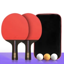 Ping Pong Paddles Set Table Tennis Rackets With Balls, Storage Case For Indoor Outdoor Table Tennis Paddle Game Accessories - Red - View 9