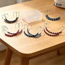 Colorful Fake Teeth Detachable Halloween Costume Prop With Hook Metal Wire Funny Party Trick Or Treat, Conversation Starter - Baby Blue - View 4