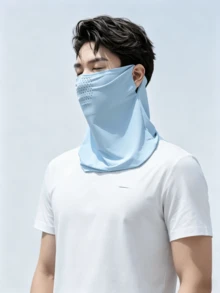1pc Unisex Summer Ice Silk Breathable Quick-Dry Face Mask - Covers Face & Neck, Suitable For Motorcycle, Cycling, Commuting, Travel And BeachSun Protection Essentials In Summer - Unisex Face Mask - View 2